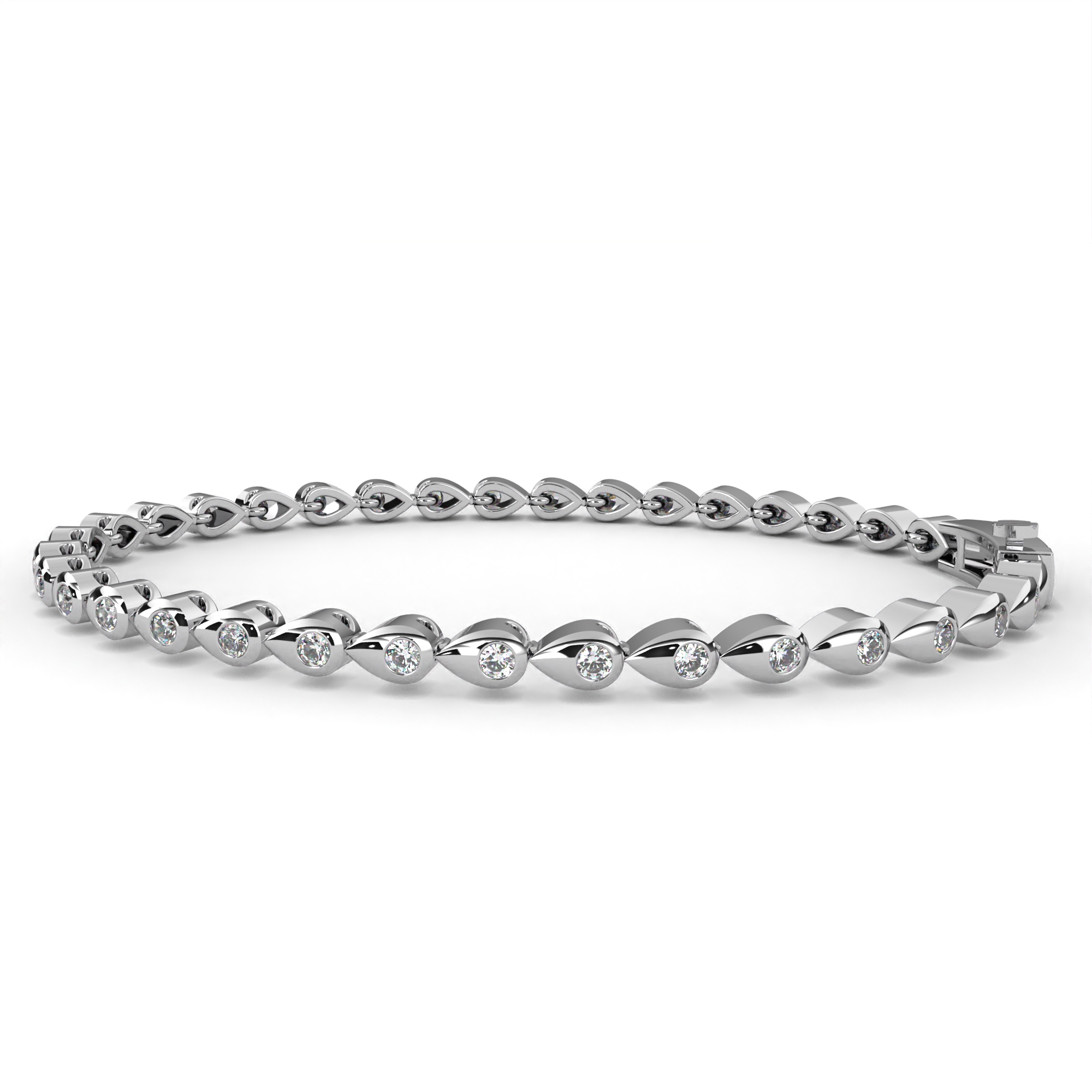 Brilliant round cut bracelet