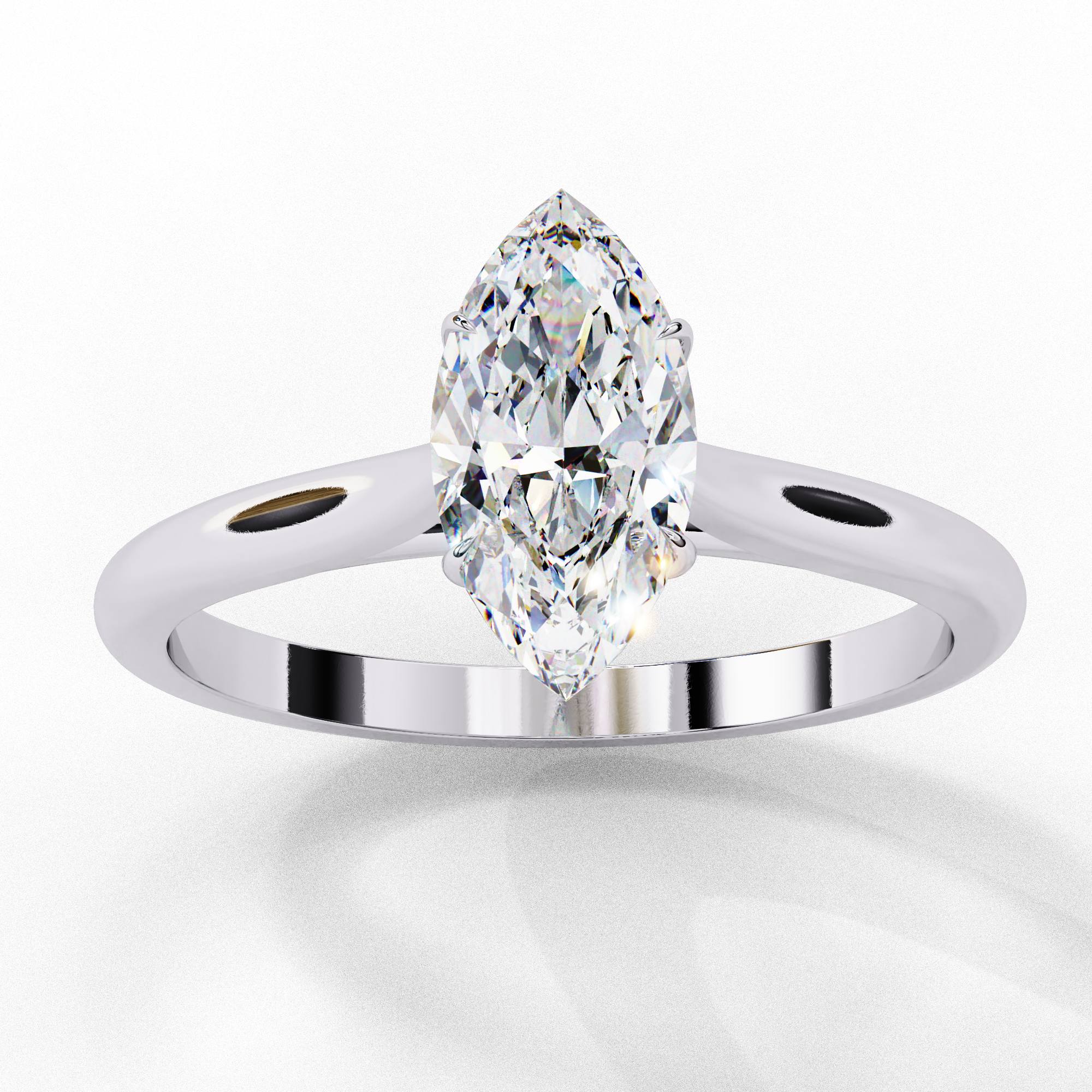 Marquise Cut Diamond Solitaire Ring
