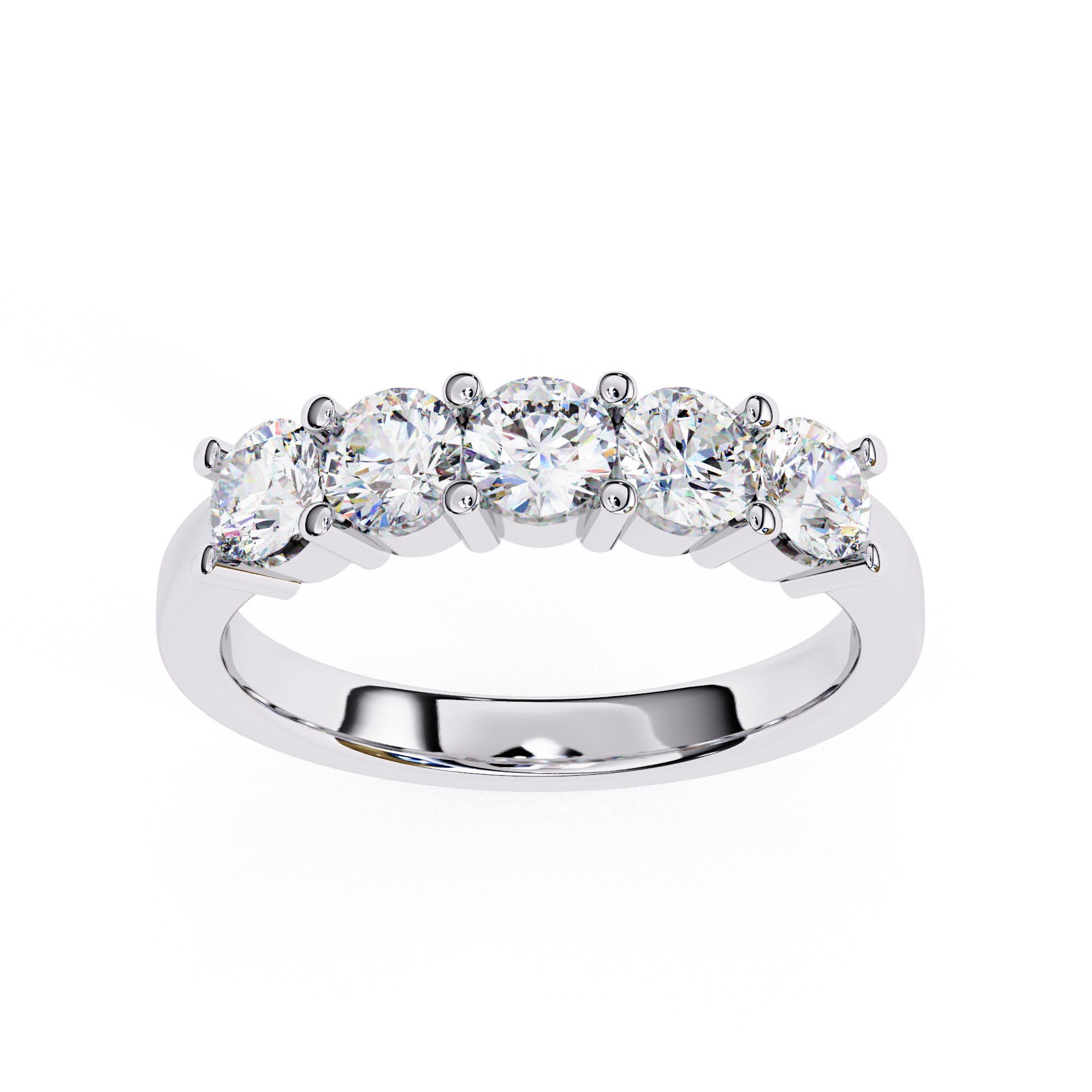 Round Cut Diamond Brilliant Band