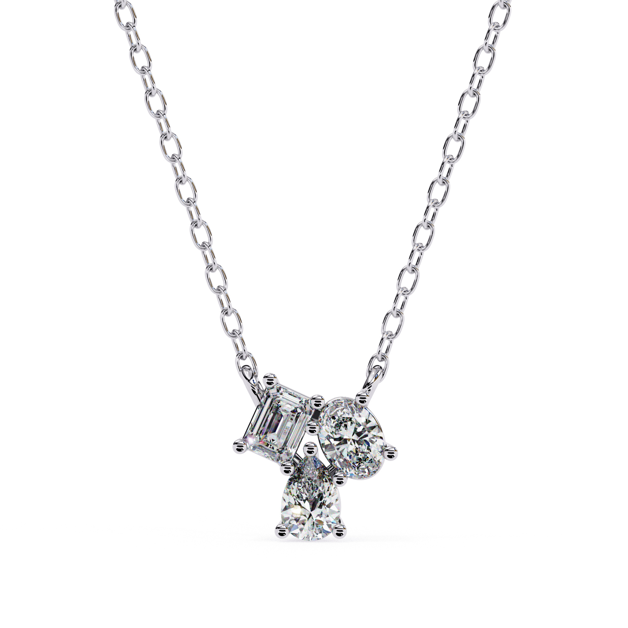 Trio-Cut Diamond Pendant