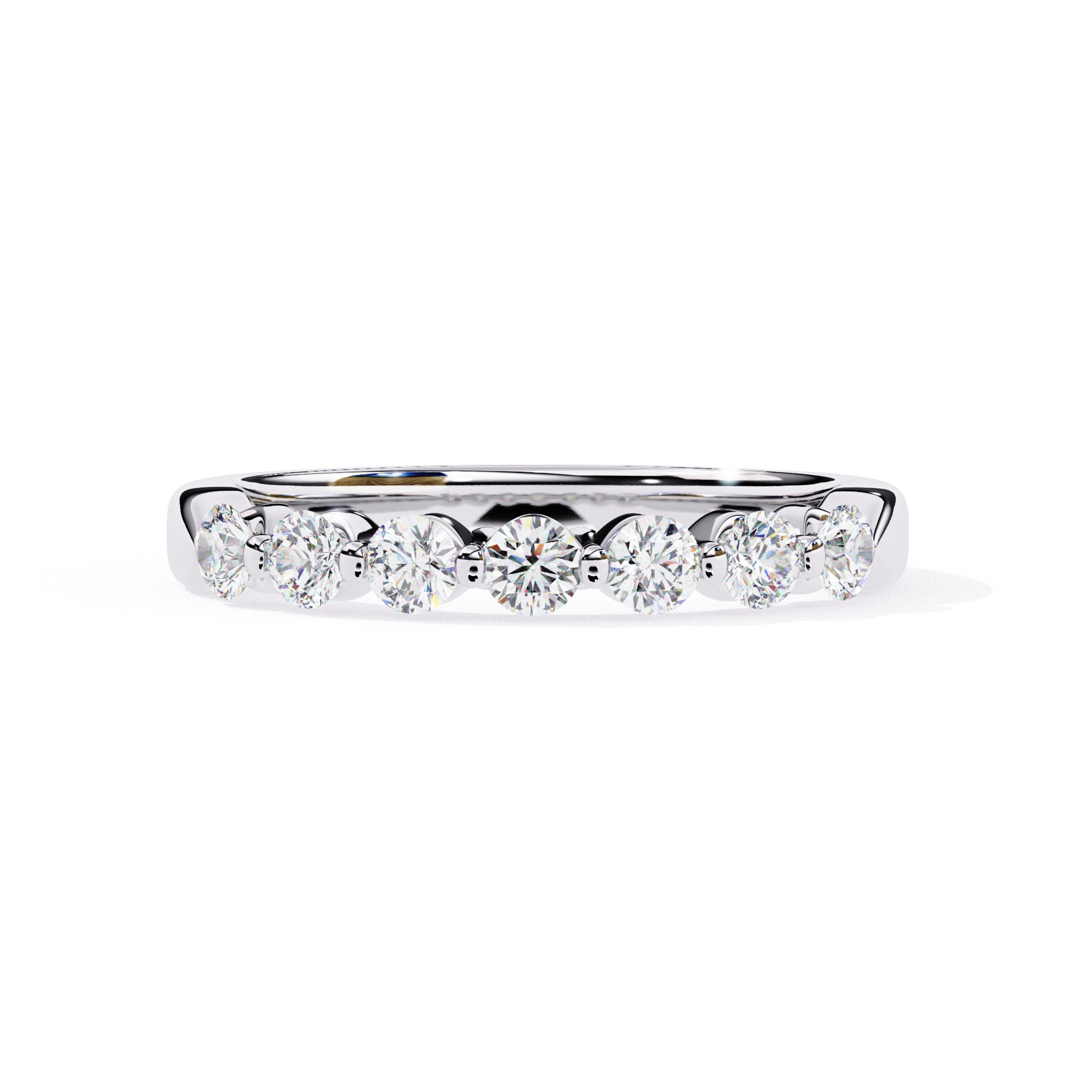 Round diamond eternity band