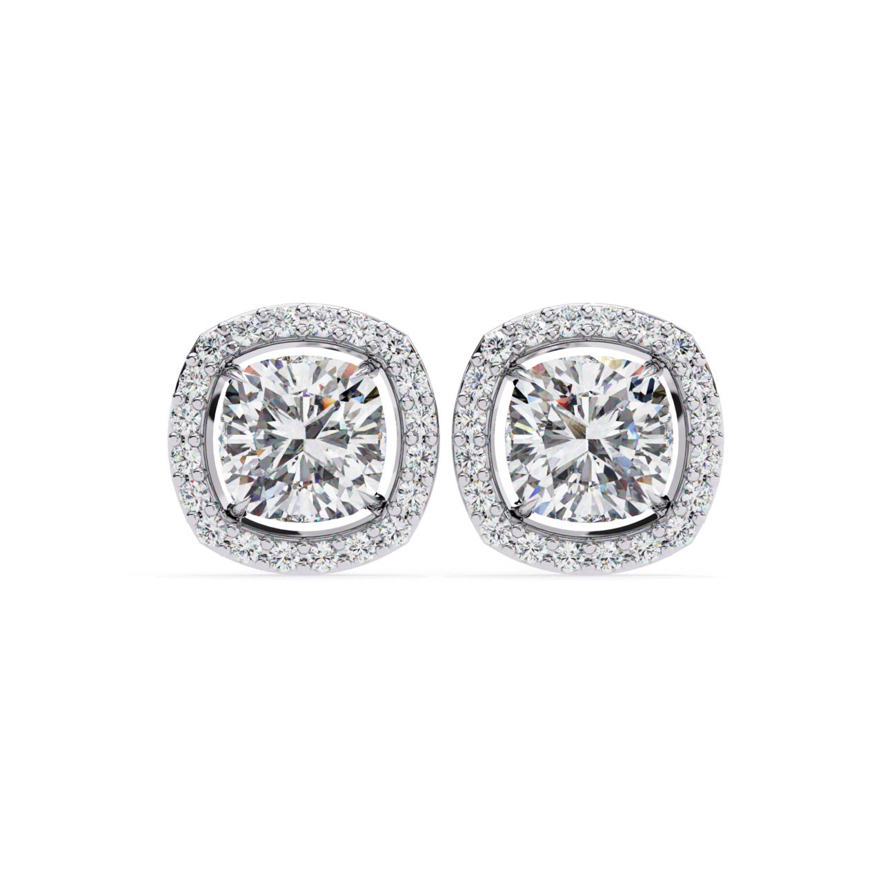 Halo brilliant Diamond cut stud